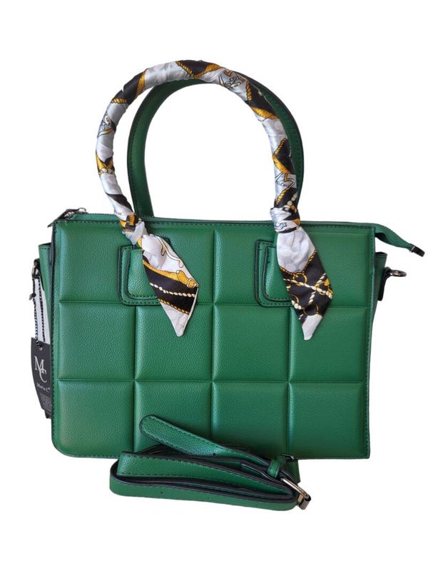 Handtasche grün "Rechtecke", 1x verfügbar