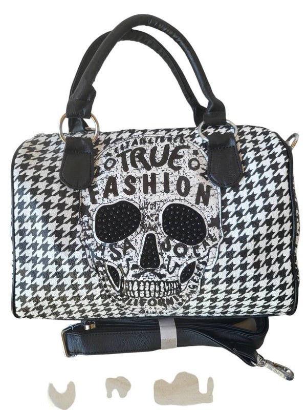 Handtasche schwarz/weiss "Skull" - 1x verfügbar