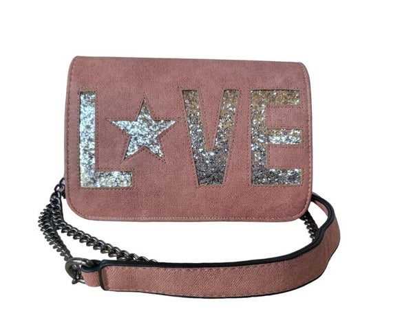 Handtasche lachs "LOVE" - 1x verfügbar