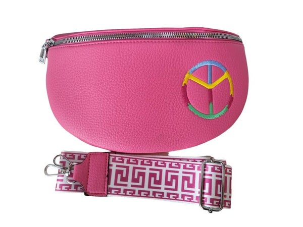 Brusttasche weiss "Peace" - 1x verfügbar