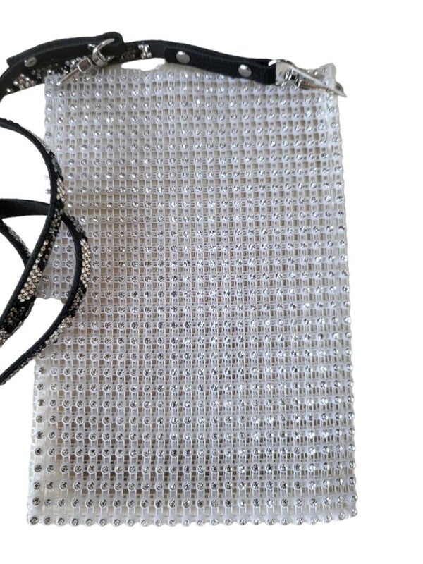 Handytasche transparent mit Glitzersteinen - 1x verfügbar