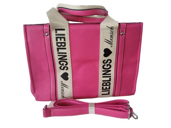 Handtasche pink "Lieblingsmensch" - 1x verfügbar