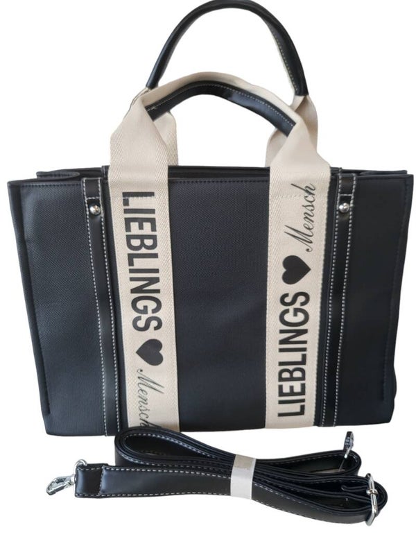 Handtasche schwarz "Lieblingsmensch" - 1x verfügbar