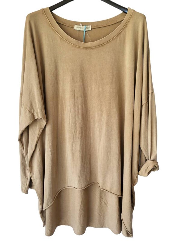 Sweatshirt beige uni, Gr. 42/44 - 1x verfügbar