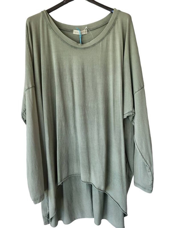 Sweatshirt oliv/khaki uni, Gr. 42/44 - 2x verfügbar