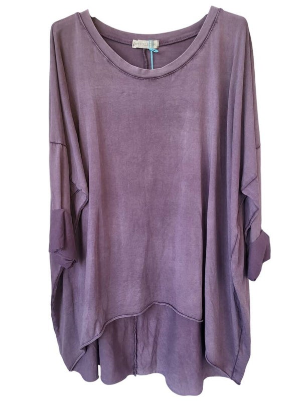 Sweatshirt matt violett uni, Gr. 42/44 - 1x verfügbar