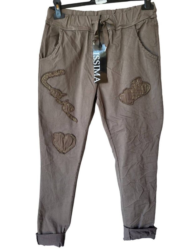 Stretchhose mud "LOVE" (ISSIMA), Gr. 38 - 42 - 2x verfügbar