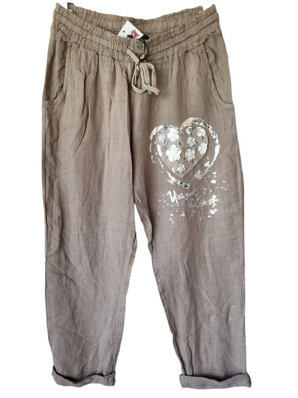 Stoffhose mud "silbriges Herz" (ISSIMA), Gr. 38/40 - 2x verfügbar