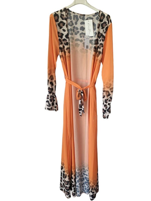 Kimono orange "leo" - Gr. 38 - 42, 1x verfügbar