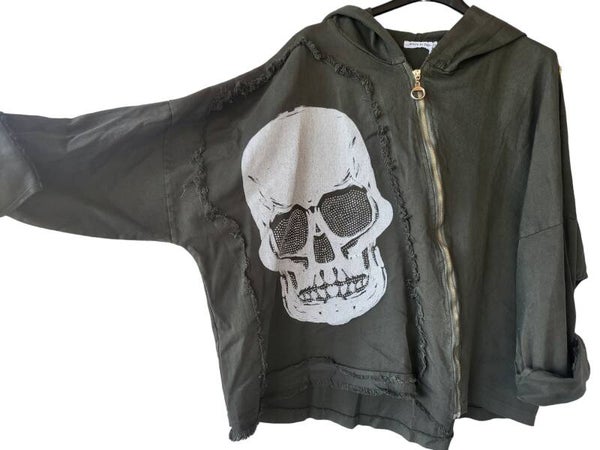 Übergangsjäggli khaki "Totenkopf", Gr. 40 - 44, 2x verfügbar