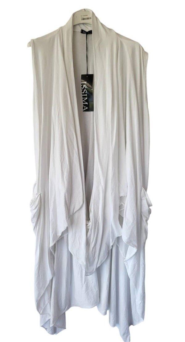 Long-Cardigan weiss, Gr. One size (bis 44/46), 1x verfügbar
