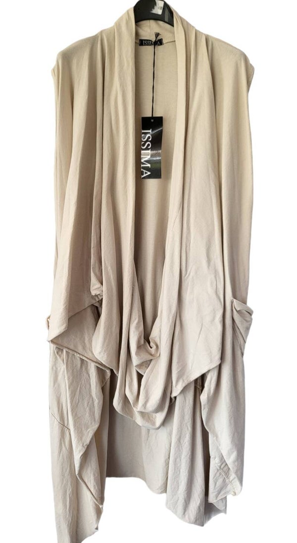 Long-Cardigan beige, Gr. One size (bis 44/46), 1x verfügbar