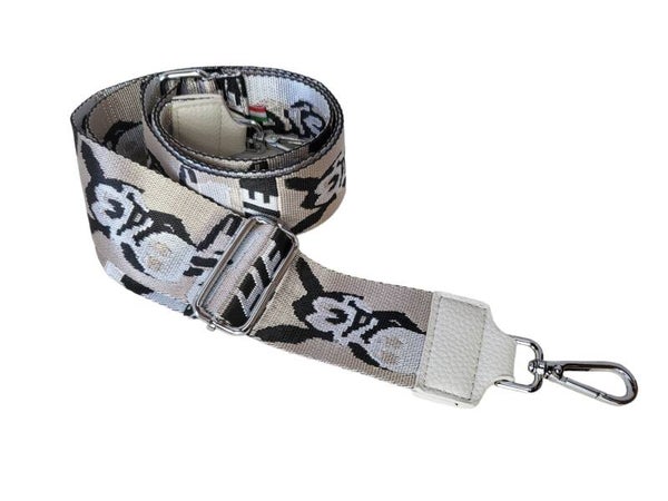 Taschenriemen beige/schwarz/weiss "Maus" - 1x verfügbar