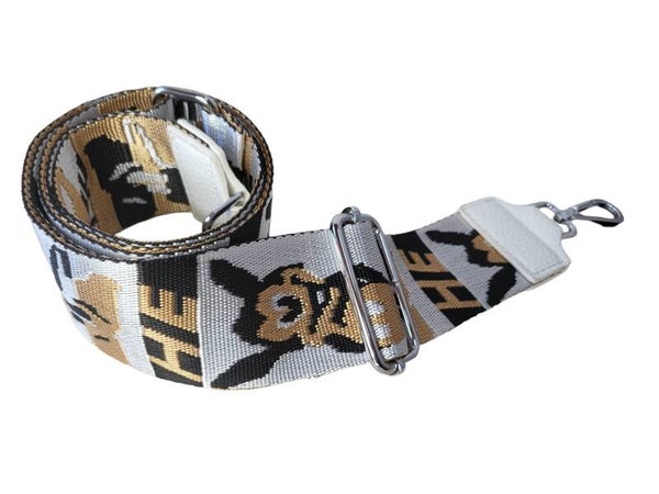 Taschenriemen schwarz/silber/gold "Maus" - 1x verfügbar