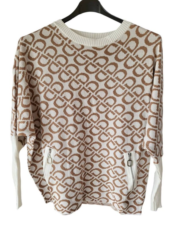 Pullover beige "weisses G", Gr. 38 - 42, 1x verfügbar
