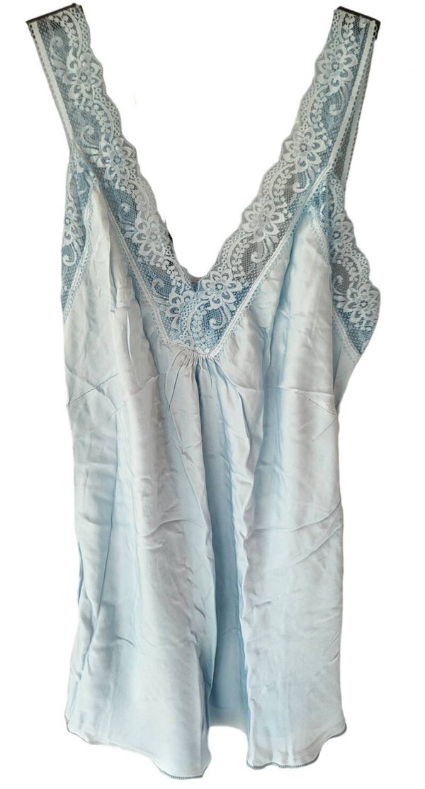 Trägershirt mit Spitze "blue sky" , Gr. 38 - 42 - 2x verfügbar
