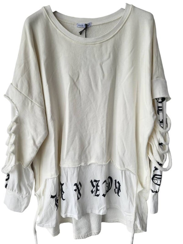 Pullover weiss "Rock & Roll" ISSIMA, Gr. 38 - 42/44, 3x verfügbar