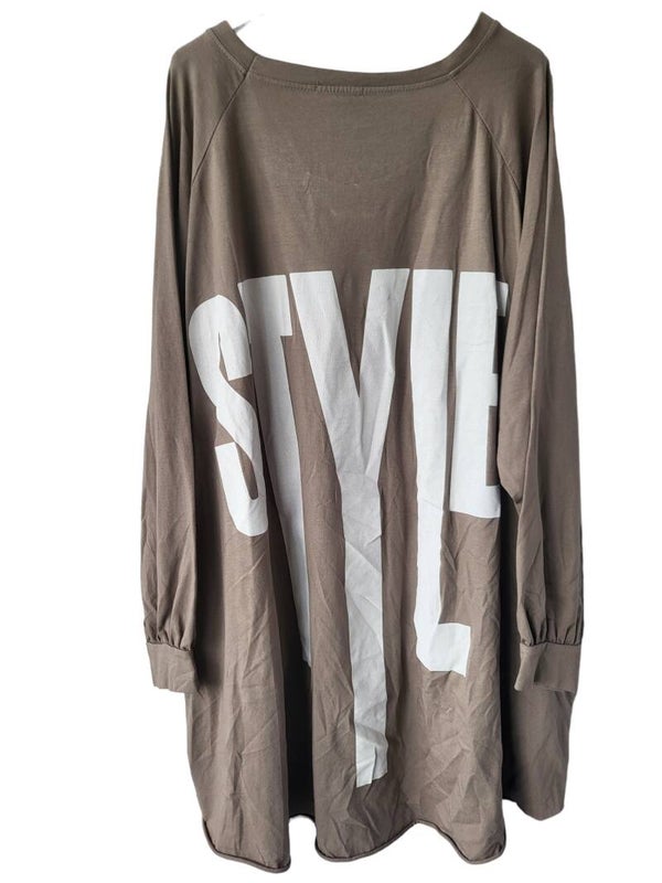 Shirt vokuhila mud "STYLE" (ISSIMA), Gr. 40 - 44/46, 1x verfügbar
