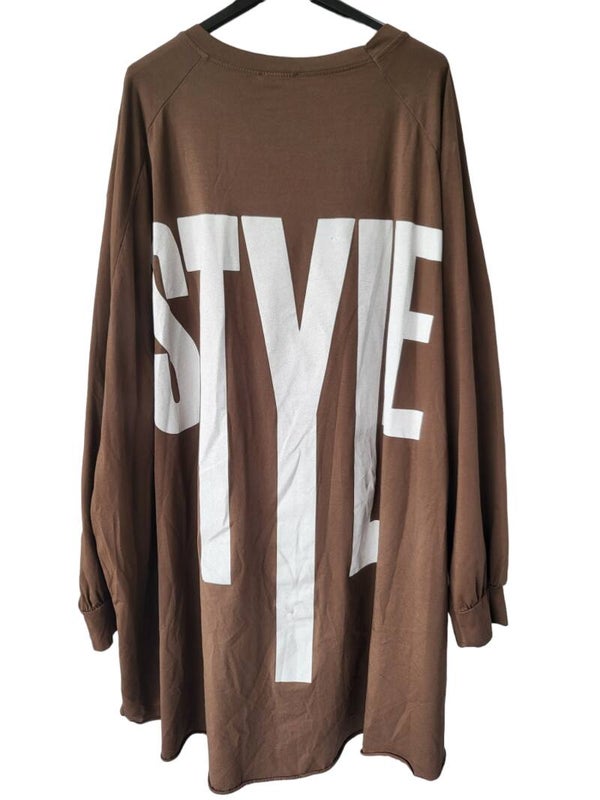 Shirt vokuhila schokolade "STYLE" (ISSIMA), Gr. 40 - 44/46, 1x verfügbar