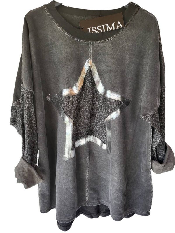 Pullover schwarz "Stern", Gr. 38 - 42, 1x verfügbar