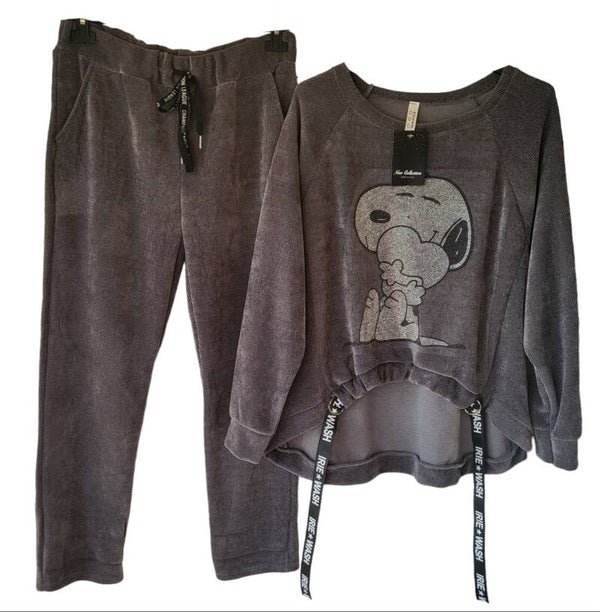 Zweiteiler grau "Snoopy", Gr. 38 - 42, 2x verfügbar