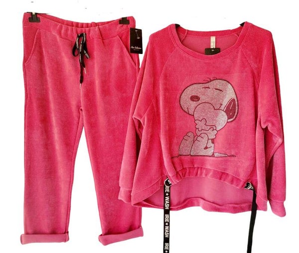 Zweiteiler pink "Snoopy", Gr. 38 - 42, 2x verfügbar