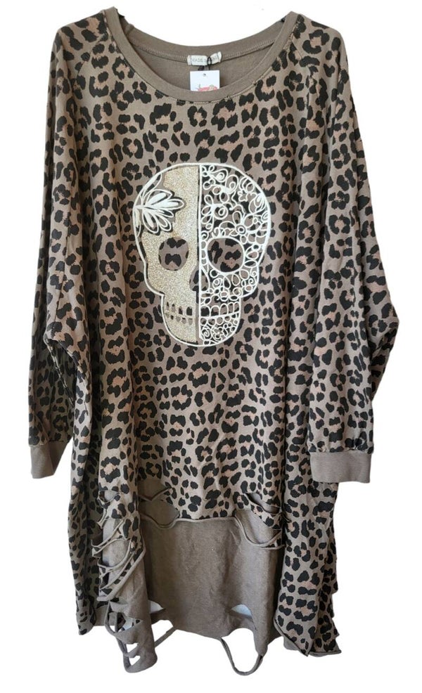 Longshirt leo mud "Skull", Gr. 42 - 46/48, 1x verfügbar
