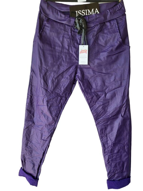 Kunstlederhose purple (ISSIMA), Gr. 38 - 42, 2x verfügbar