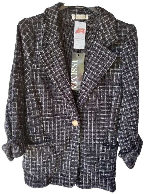 Blazer kariert schwarz, Gr. 38 - 42, 1x verfügbar