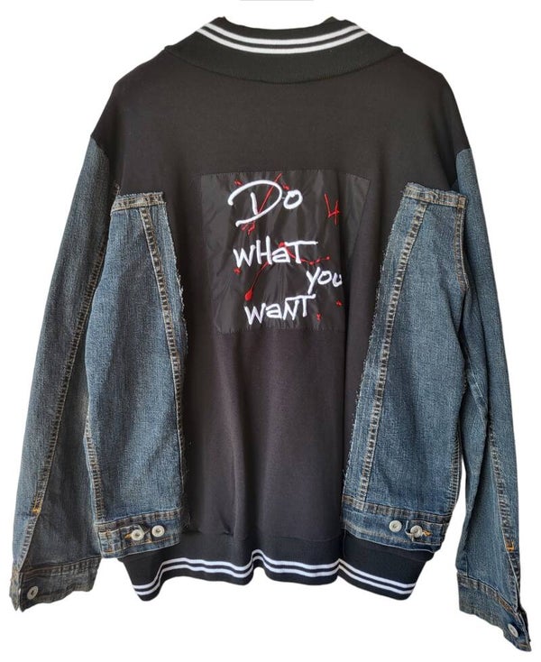 Übergangsjacke jeans "Do what you want", Gr. 42 - 44/46
