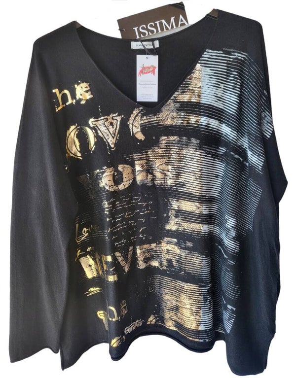 Pullover schwarz "I Love you", Gr. 40 - 44, 2x verfügbar