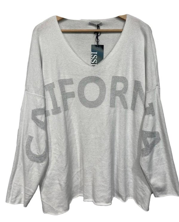 Pullover weiss "CALIFORNIA", Gr. 40 - 44, 1x verfügbar