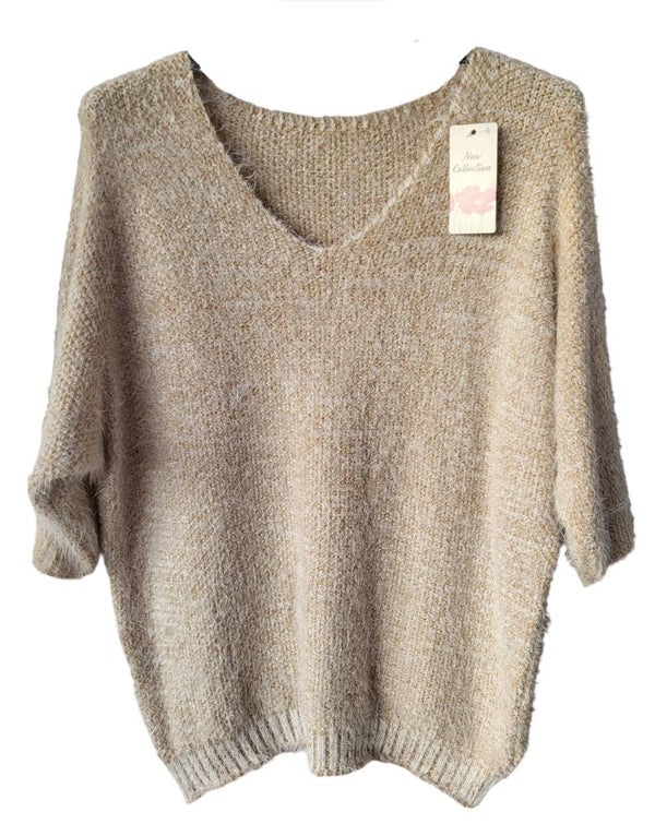 Pullover flauschig beige, Gr. 38/40, 1x verfügbar