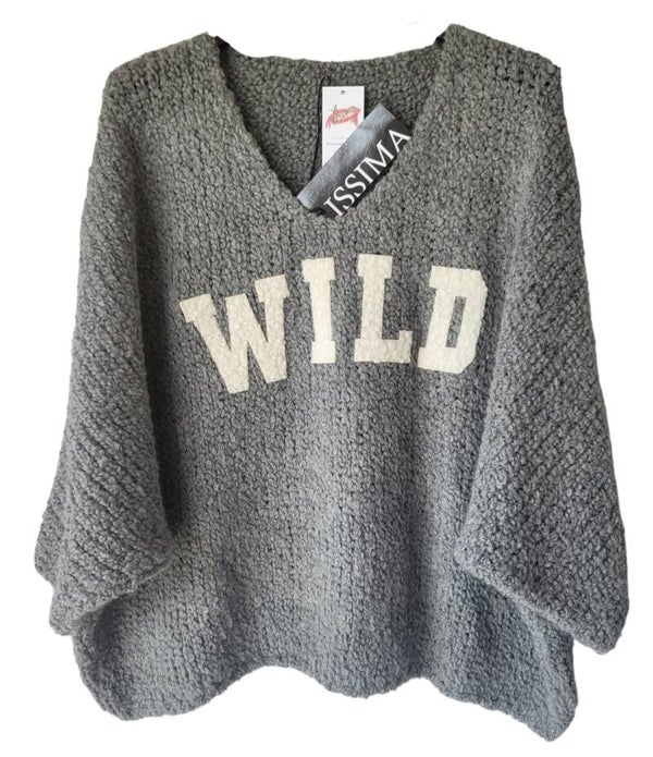Pullover lieght grey "WILD", GR. 38 - 42/44, 1x verfügbar