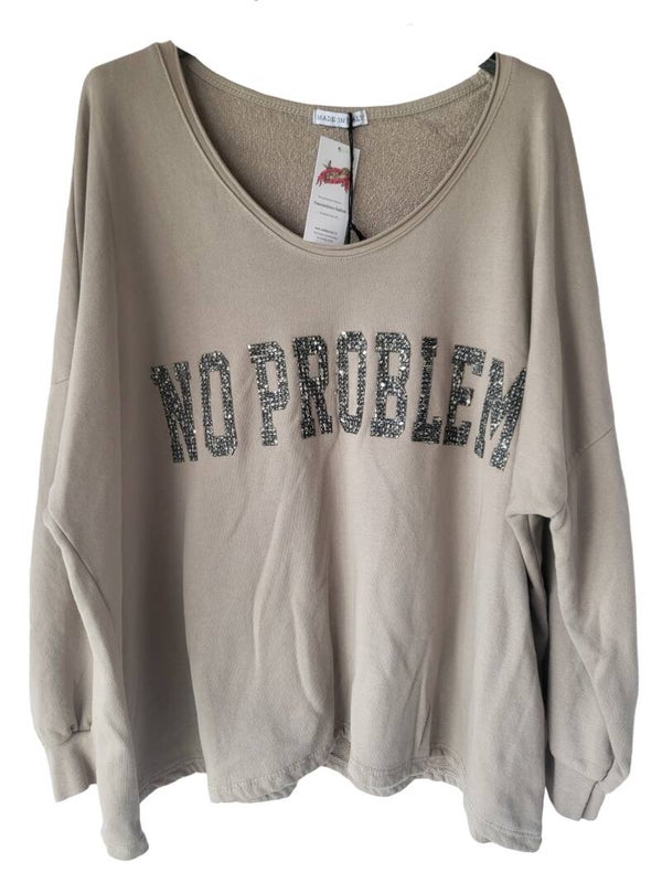 Pullover beige "No problem", Gr. 40 - 44, 1x verfügbar