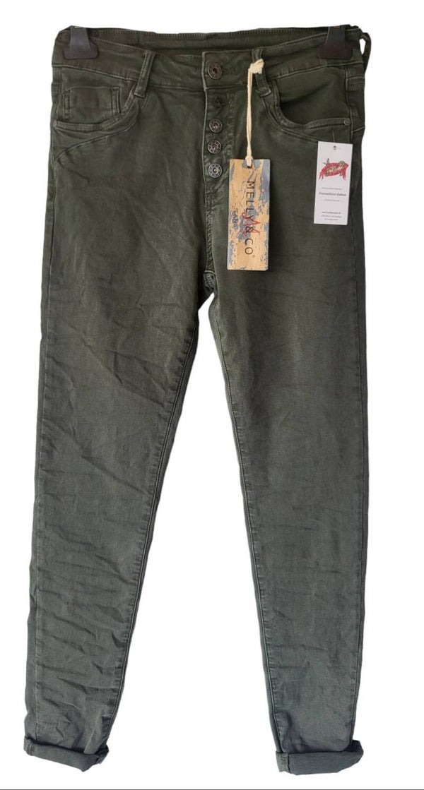 Stretchhose military green, Gr. 34/36, 1x verfügbar