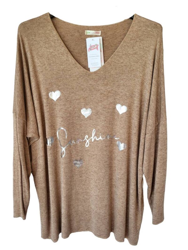 Pullover camel "Sunshine, Gr. 38 - 42/44, 1x verfügbar