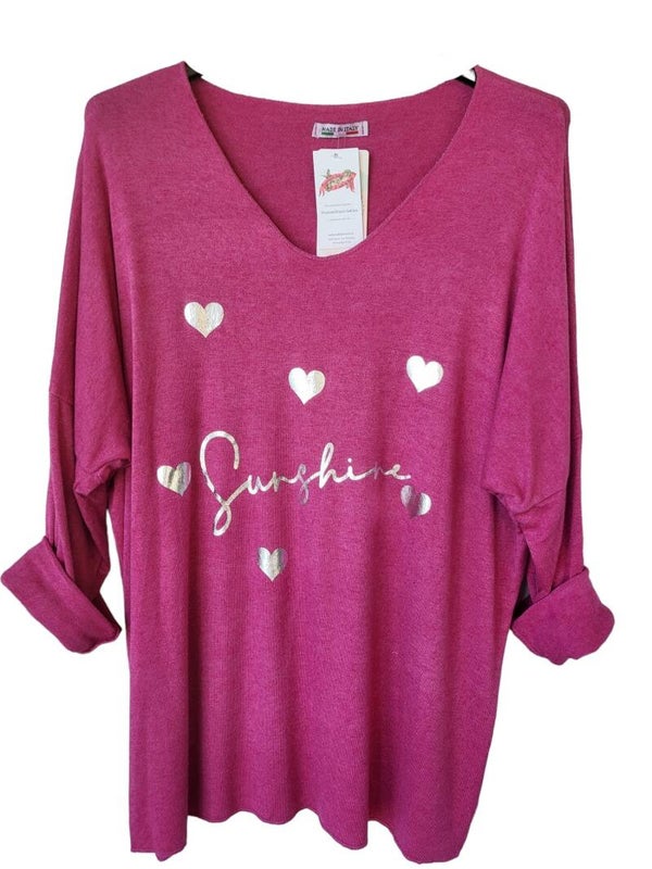 Pullover pink "Sunshine, Gr. 38 - 42/44, 1x verfügbar
