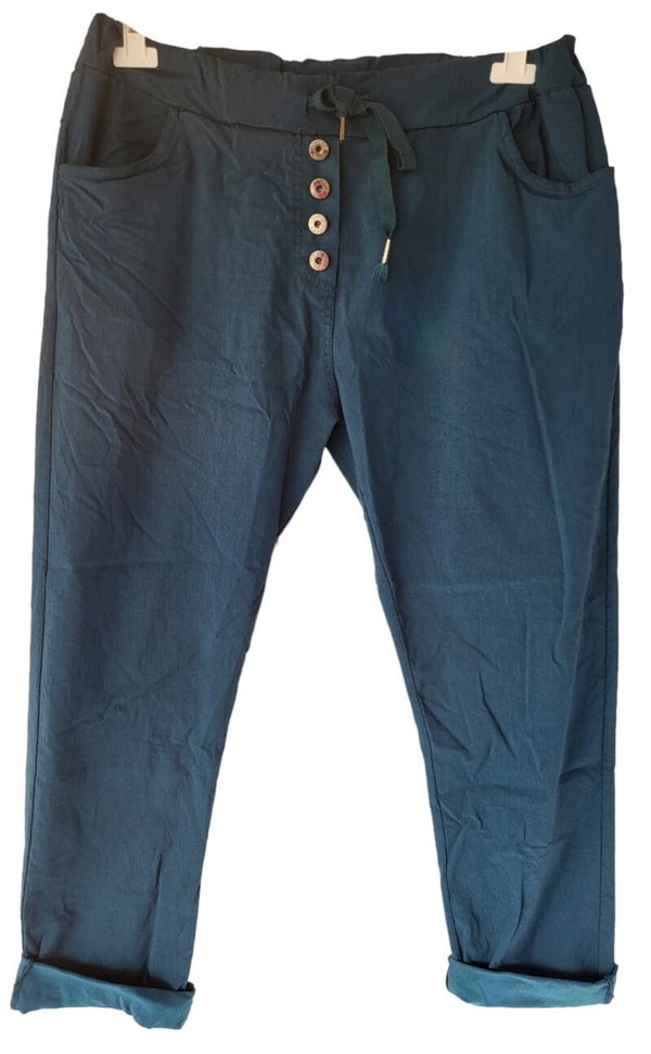 Stretchhose petrol mit Deko-Knöpfen, Gr. 46/48, 1x verfügbar
