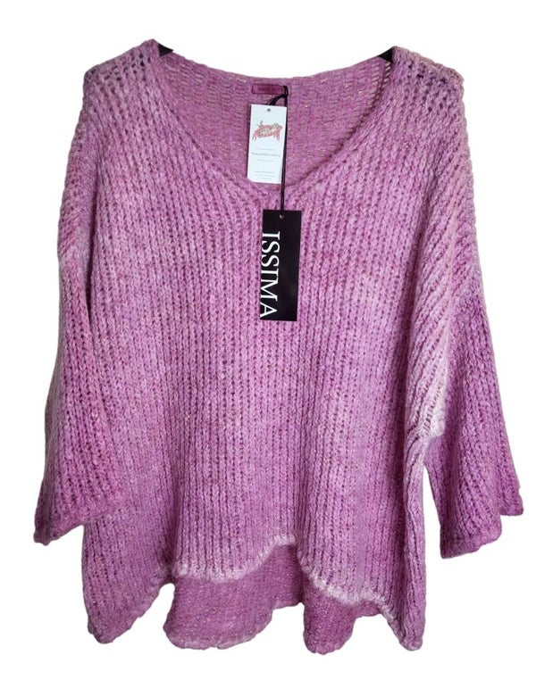 Pullover rosa mit Goldfäden, Gr. 38 - 42/44, 1x verfügbar