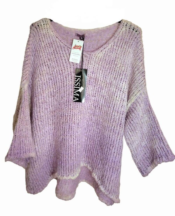 Pullover lila mit Goldfäden, Gr. 38 - 42/44, 1x verfügbar