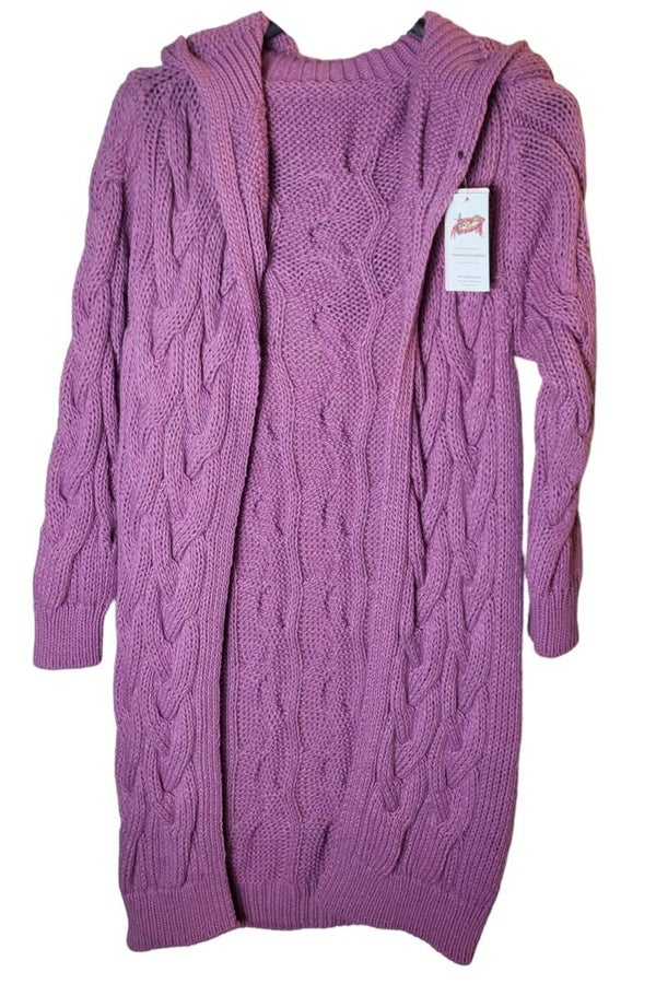 Kapuzencardigan beere, Gr. 38 - 42, 1x verfügbar