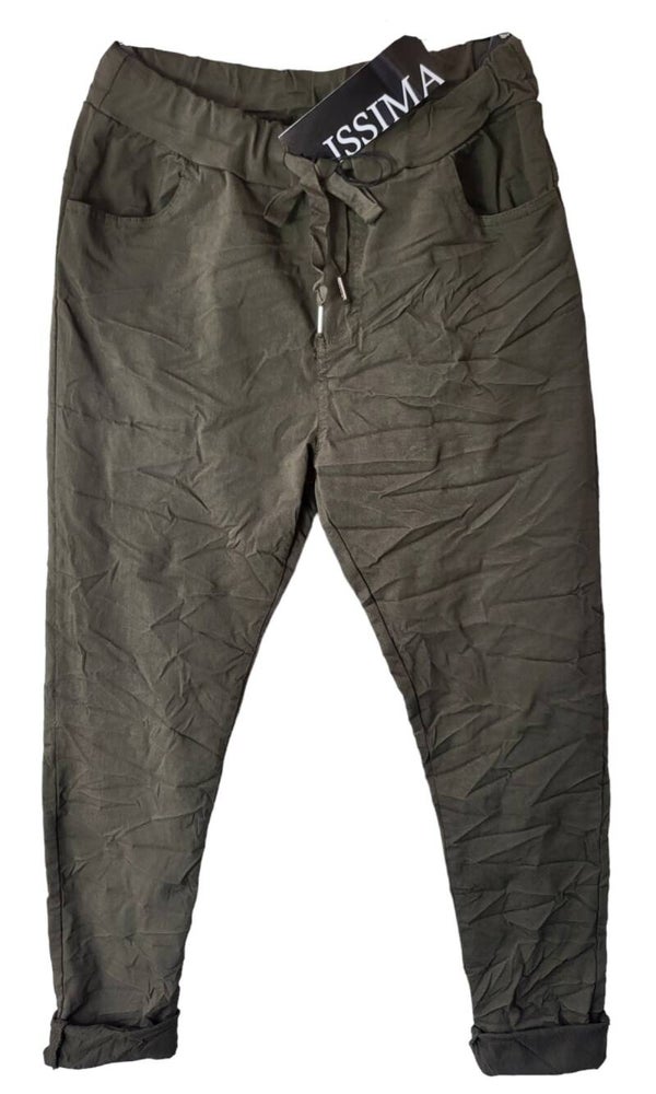 Stretchhose militär grün (ISSIMA), Gr. 42/44, 1x verfügbar