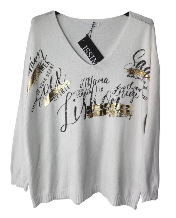 Pullover weiss "Fashion", Gr. 38 - 42/44, 1x verfügbar