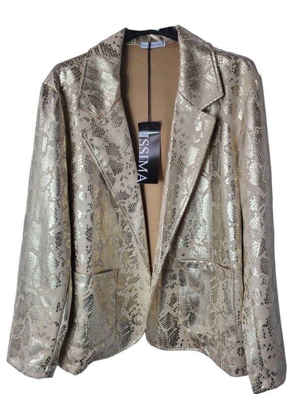 Blazer beige/gold, Gr. 38 - 32, 1x verfügbar