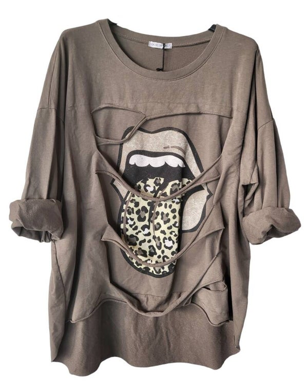 Pullover mud "Zunge", Gr. 38 - 42, 1x verfügbar
