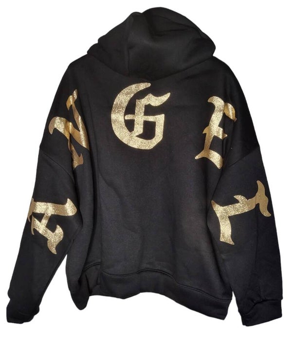 Kapuzenpullover schwarz "ANGEL", Gr. 38 - 42/44, 1x verfügbar
