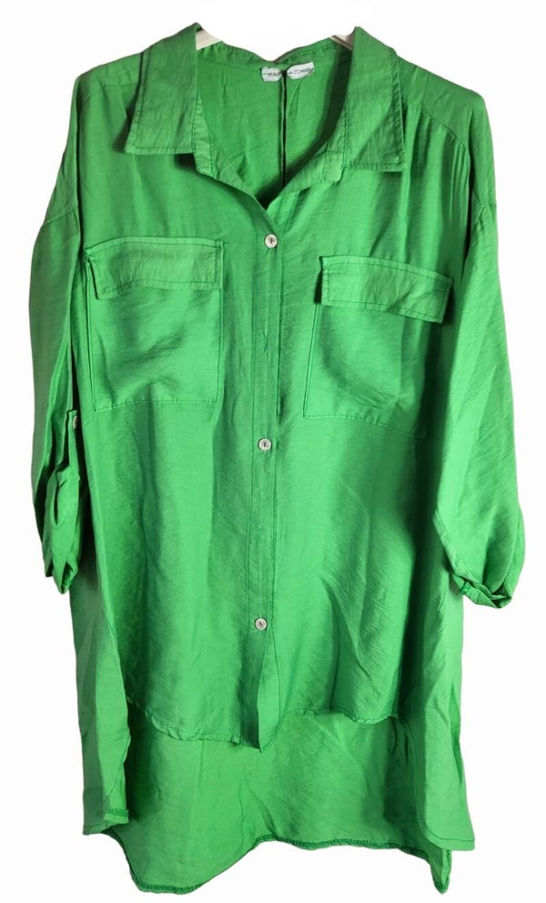 Bluse grün schimmer, Gr. 38 - 42/44, 1x verfügbar