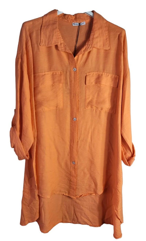 Bluse orange schimmer, Gr. 38 - 42/44, 1x verfügbar