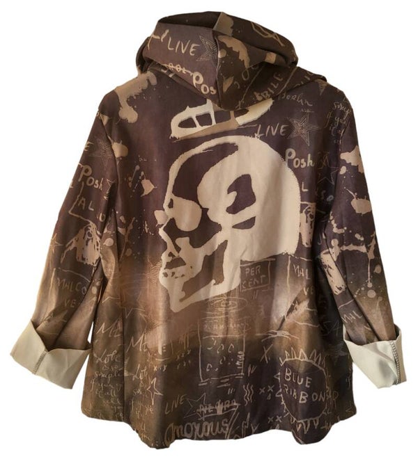 Blazer mit Kapuze anthrazyt "SKULL", Gr. 38 - 42, 1x vergügbar